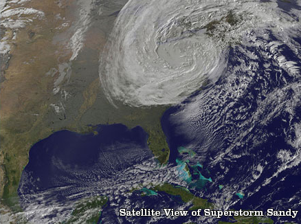 Satellite View of Superstorm Sandy